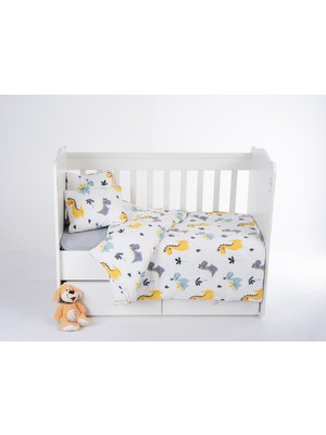 Patalena Home %100 Pamuk, 7 Parça Bebek Nevresim Takımı (Nevresim, Çarşaf, Yorgan, 2 Yastık ve Kılıfları), 100x150 cm