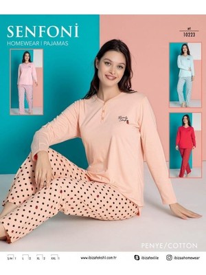 Anıl Senfoni 10223 Bayan Penye Uzun Kol Pijama Takım