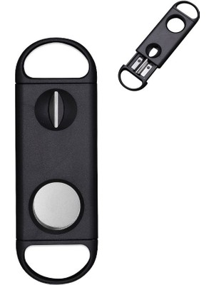 Falconetti V-Cut ve Düz Puro Makası Kesicisi Ergonomik Tasarım 11,9 cm Siyah RA48