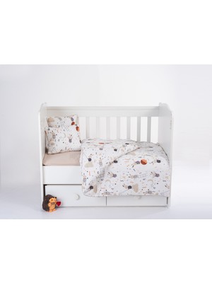 Patalena Home %100 Pamuk, 7 Parça Bebek Nevresim Takımı (Nevresim, Çarşaf, Yorgan, 2 Yastık ve Kılıfları), 100x150 cm