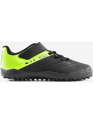 Decathlon Kipsta Çocuk Krampon / Futbol Ayakkabısı - Siyah / Sarı - 100 Easy Turf