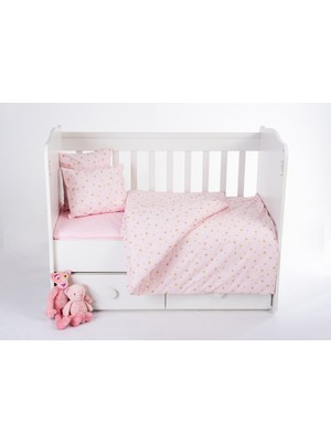Patalena Home %100 Pamuk, 7 Parça Bebek Nevresim Takımı (Nevresim, Çarşaf, Yorgan, 2 Yastık ve Kılıfları), 100x150 cm