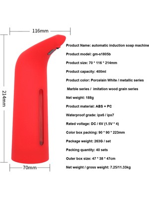 Humble Mutfak ve Banyo Için Sensörlü Otomatik 400ML Elektrikli Sabunluk 400ML Sabunluk Sabunluk (Yurt Dışından)