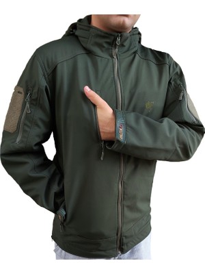 Wolftrap Softshell Kapüşonlu Haki Mont Xxl