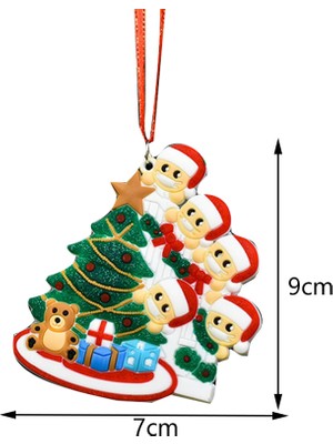 Decisive Kişiselleştirilmiş Aile Yılbaşı Ağacı Süsleme Kişiselleştirilmiş Hayatta Kalan Aile Kolye Mini Noel Ağacı Asılı Kolye-4 (Yurt Dışından)