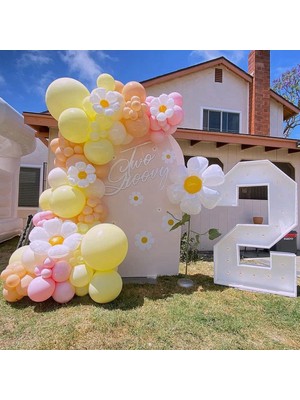 Decisive 10 Adet Beyaz Papatya Çiçek Folyo Balon Plumeria Düğün Çocuk Doğum Günü Partisi Dekorasyon Bebek Duş Ins Fotoğraf Sahne (Yurt Dışından)