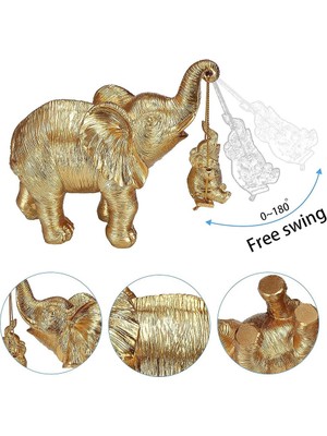 Decisive Fil Heykeli. Altın Fil Dekoru Iyi, Sağlık, Güç Getirir Fil Hediyeleri, Uygulanabilir Ev Dekorasyonları (Yurt Dışından)