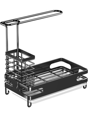 Decisive Mutfak Lavabo Düzenleyici, Mutfak Lavabo Sünger Tutucu Paslanmaz Çelik Bulaşık Elbise Rafı ve Lavabo Fırça Tutucu (Yurt Dışından)