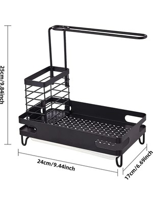 Decisive Mutfak Lavabo Düzenleyici, Mutfak Lavabo Sünger Tutucu Paslanmaz Çelik Bulaşık Elbise Rafı ve Lavabo Fırça Tutucu (Yurt Dışından)