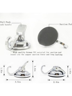 Decisive Mutfak Banyo Tuvalet Organizasyonu Için Ağır Hizmet Tipi Vakum Vantuz Kancaları (2 Paket) (Yurt Dışından)