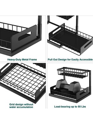 Decisive Lavabo Düzenleyici, Çekmeceli Dolap Düzenleyici 2 Katmanlı Sürgülü Raf Mutfak Lavabosu Altı Düzenleyiciler ve Depolama Için Çok Kullanımlı (Yurt Dışından)