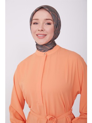 Armine Lastikli Kemerli Tunik 23K4701 Mandarin