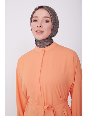 Armine Lastikli Kemerli Tunik 23K4701 Mandarin