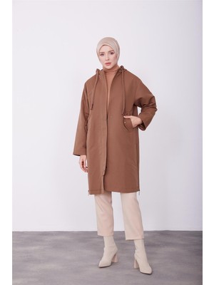 Armine Kapüşonlu Parka 23K7103TOPRAK