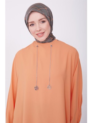 Armine Logolu Zincirli Tunik 23K4702 Mandarin