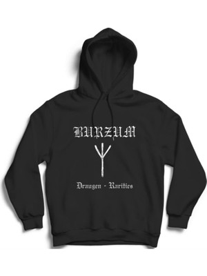 Burzum, Draugen - Rarities, Rock Metal Kapüşonlu Sweatshirt Hoodie
