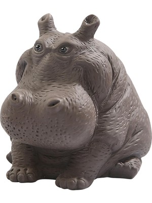 Prettyia Küçük Hippo Heykeli Minyatür Hippo Heykelcik Kitaplık Odası Oturma Odası Için (Yurt Dışından)