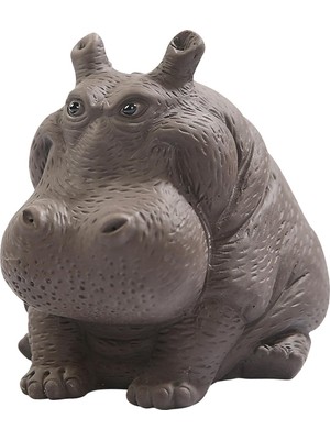 Prettyia Küçük Hippo Heykeli Minyatür Hippo Heykelcik Kitaplık Odası Oturma Odası Için (Yurt Dışından)