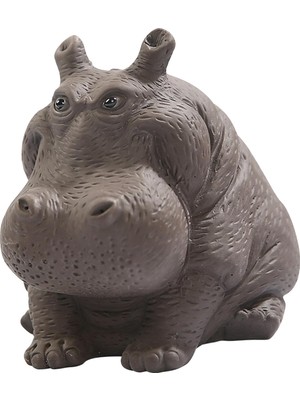 Prettyia Küçük Hippo Heykeli Minyatür Hippo Heykelcik Kitaplık Odası Oturma Odası Için (Yurt Dışından)