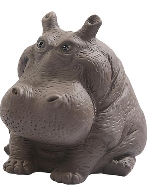 Prettyia Küçük Hippo Heykeli Minyatür Hippo Heykelcik Kitaplık Odası Oturma Odası Için (Yurt Dışından)