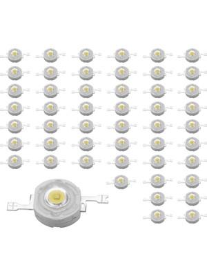 Sunshinee 50 Adet 1W Diyot Yüksek Güçlü Soğuk Beyaz LED Boncuk 1 Watt Lamba Çipi 3V-3.4V (Yurt Dışından)