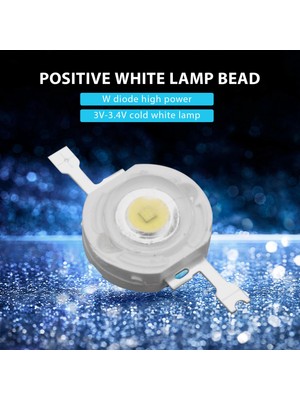 Sunshinee 50 Adet 1W Diyot Yüksek Güçlü Soğuk Beyaz LED Boncuk 1 Watt Lamba Çipi 3V-3.4V (Yurt Dışından)