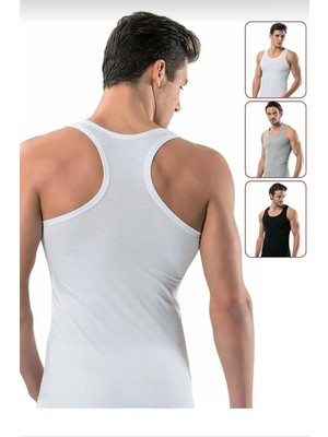 Tutku 0118 Erkek Karışık Renkli Askılı Sporcu Atlet 3 Adet