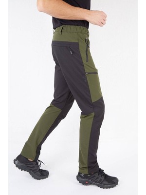 Alpinist Rugged Erkek Outdoor Pantolon Haki-Siyah