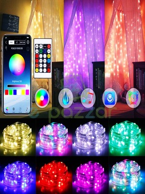 Epazzar App Uygulamalı & Kumandalı Dreamcolor Multifonksiyon Dimmer Uyumlu Ip67 Waterproof 10 Mt Led Işık