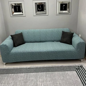 Btf Home Jakarlı 3 Kişilik Lastikli Koltuk Kılıfı Çekyat Koltuk Örtüsü Streç Esnek Kanepe Kılıfı