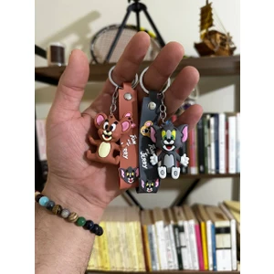 Ninova Aksesuar 2'li Tom & Jerry Anahtarlık ve Çanta Aksesuarı 3D