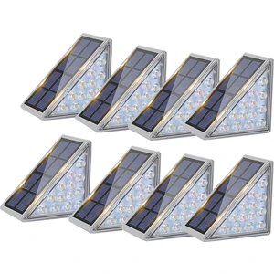 6 Paket Dış Mekan Merdiven Işıkları, Güneş Enerjili Adım Işıkları Su Geçirmez LED Adım Işıkları Bahçe Arka Bahçe Merdiveni, Merdiven (Beyaz) (Yurt Dışından)