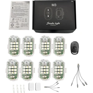 2 Adet Kablosuz Uzaktan Kumanda LED Çakarlı Lamba Araba Motosiklet Bisiklet Için 7 Renk Anti-Çarpışma Flaş Uyarı Lambası (Yurt Dışından)