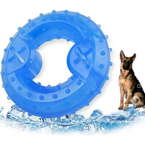 Köpekler Için Pet Diş Kaşıyıcı Soğutma Çiğneme Oyuncak Yavru Köpekler Için Diş Çıkarma Oyuncak, Daha Fazla Eğlence Için Ikramlarla Uyumlu (Çiğneme Halkası) (Yurt Dışından)