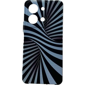 Vivo Y36 Kılıf Siyah 3D Üç Boyutlu Desenli Telefon Kapağı Tam Koruma