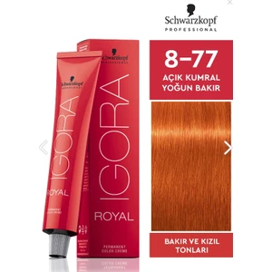 Igora Royal Saç Boyası 8-77 Açık Kumral Yoğun Bakır 60 ml