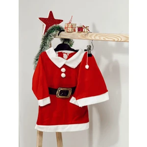 Kız Çocuk Şapkalı Noel Elbise