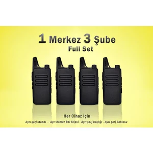 Hesaplidepom Çaycı Telsizi 1 Merkez 3 Şube Full Set
