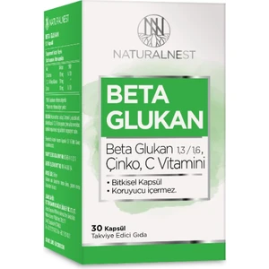 1,3/1,6 Beta Glukan Çinko Vitamin C İçeren Takviye Edici Gıda 30 Kapsül