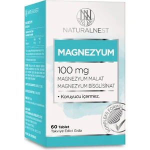 Magnezyum Malat Bisglisinat İçeren Takviye Edici Gıda 60 Tablet