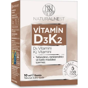 Vitamin D3 K2 Damla 10 ml Takviye Edici Gıda