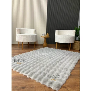 Bubble Tavşan Post Yumuşacık Tavşan Tüyü Kaymaz Yıkanabilir Gri