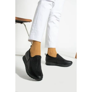 Kaof Shoes Kadın Siyah Klasik Ayakkabı Ortopedik Anne Ayakkabısı Anne Spor Ayakkabı Kadın Günlük Ayakkabı