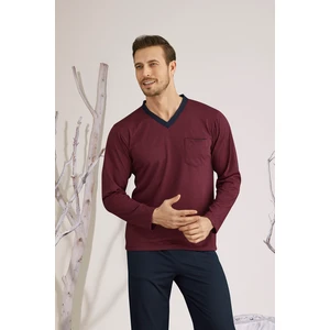 9107 V Yaka Battal Erkek Pijama Takımı