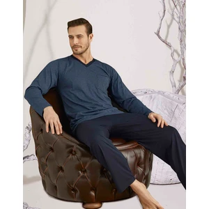 9107 V Yaka Battal Erkek Pijama Takımı