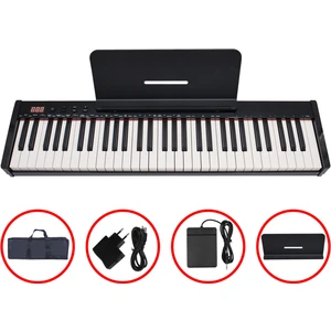 JTK-6103B Şarjlı Tuş Hassasiyetli 61 Tuşlu Bluetooth MIDI Klavye / Org (Çanta+Pedal+Adaptör)