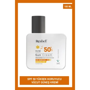 Spf 50+ Yüz ve Vücut Güneş Kremi Leke Karşıtı Ultra Nemlendiricili Tüm Cilt Tipleri Için 100 ml