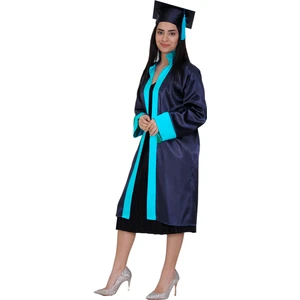 Mezuniyet Kep Cübbe Lise Lacivert Turkuaz