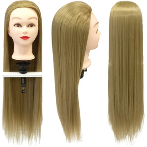 My Hair Türkiye Küllü Açık Sarı Kuaför Eğitim Mankeni 65 cm Masa Aparatı Hediyelidir. Fiber Sentetikdir.