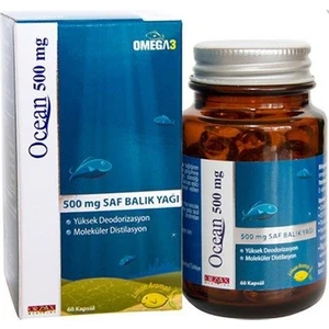 Ocean 500 mg. Balık Yağı 60 Kapsül